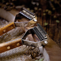 HKM-4626877 Wooden Open Knot Comb for Cats and Dogs - Large and Small Sizes Available
