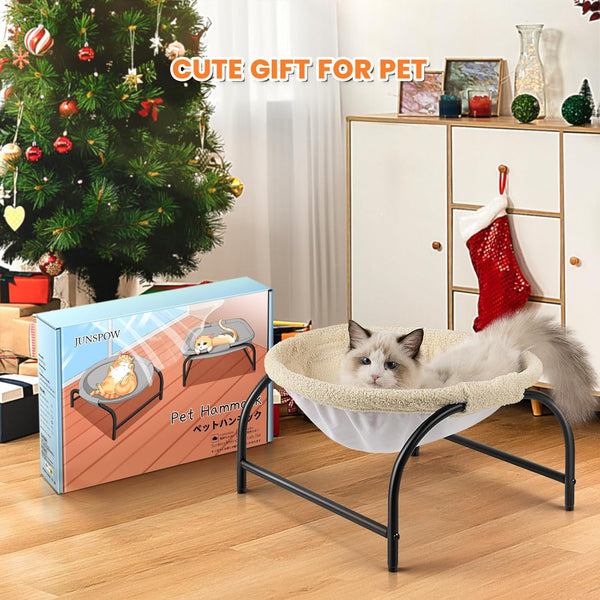 HKM-4628541 Detachable Breathable Pet Hammock Bed for Cats and Dogs – Easy Assembly for Indoor and Outdoor Use