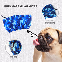 HKM-4628669 Pet Cooling Scarf with Ice Pack - Camouflage Design for Dogs and Cats, Adjustable Neck Size 35-70CM