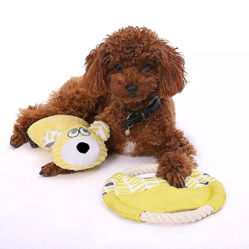 HKM-4630717 Durable Plush Dog Toy with Molar Features for Interactive Pet Play and Training