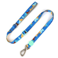 HKM-4630845 Adjustable Nylon Dog Collar and Leash Set with Harness Vest for Small to Large Dogs