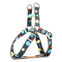 HKM-4630845 Adjustable Nylon Dog Collar and Leash Set with Harness Vest for Small to Large Dogs
