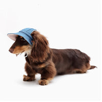 HKM-4631613 Pet Denim Cowboy Hat for Sun Protection - Available in Sizes S, M, L