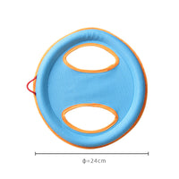 HKM-4631869 Large Dog Interactive Training Toy – Bite-Resistant Linen Frisbee with Sound Paper