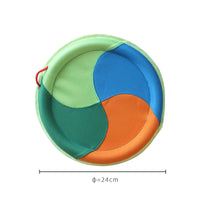 HKM-4631869 Large Dog Interactive Training Toy – Bite-Resistant Linen Frisbee with Sound Paper