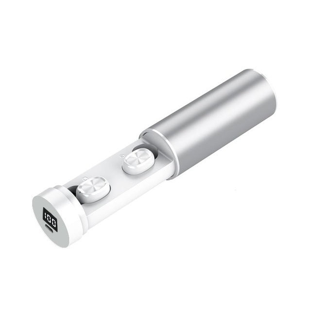 HKM-463187 Bluetooth In-ear Wireless Headset with Digital Display and Multi-point Connection