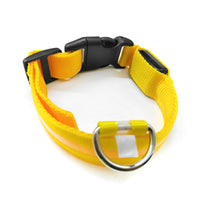 HKM-4633021 Luminous Anti-Lost Dog Collar with Geometric Patterns and Multiple Color Options