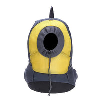 HKM-4633277 Pet Travel Backpack in Rose Red, Green, Blue, Yellow - Mesh Material & High-Quality Leather, Comfortable Size Options