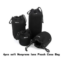 HKM-463379 SLR Camera Lens Bag - Protective Cover in Multiple Sizes (S, M, L, XL) for Diameter Up to 10cm