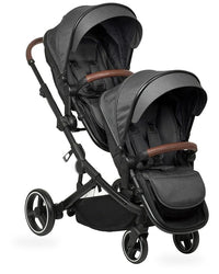 HKM-4633939 tandem twin stroller studio view in heathered gray