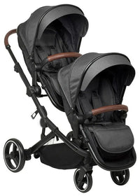 HKM-4633939 tandem twin stroller showcase with staggered seats