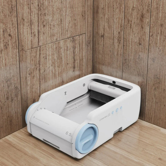 HKM-463443 Smart Self-Cleaning Litter Box with APP Control for Cats - Automatic Odor Control and Easy Clean