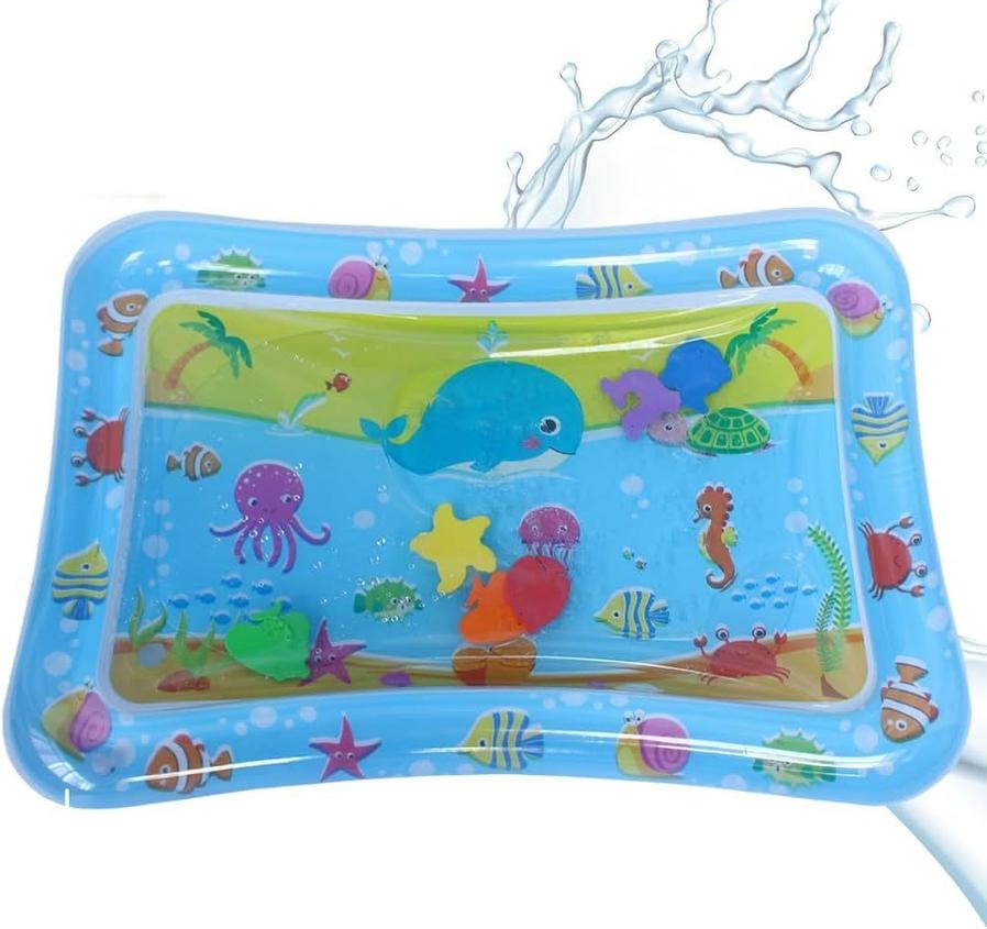 HKM-463507 Inflatable Sensory Water Play Mat for Cats – Thickened Water Sensor Design for Interactive Tummy Time and Play