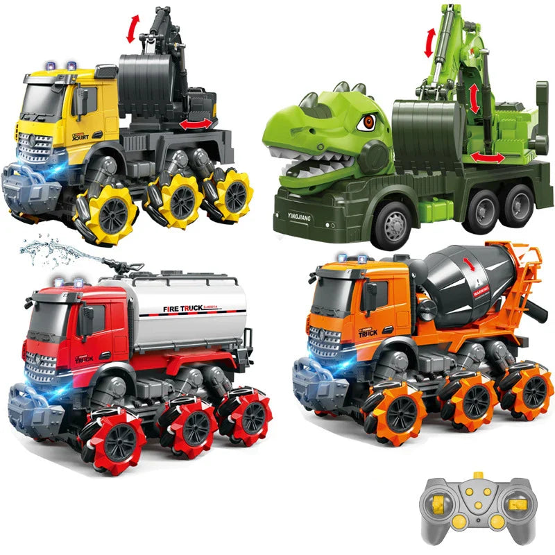 HKM-463571 RC Mixer Truck with Light & Music - Remote Control Stunt Vehicle for Kids (Ages 5-14)
