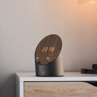 HKM-463635 Portable Bluetooth Speaker with Wireless Alarm Clock and Charging Function, 1000mAh Battery, USB Interface, Aluminum Alloy Design, 6-10 Hours Playtime