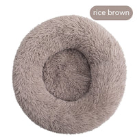 HKM-4636861 Plush Round Washable Dog Kennel for Comfort & Convenience, Multiple Sizes Available