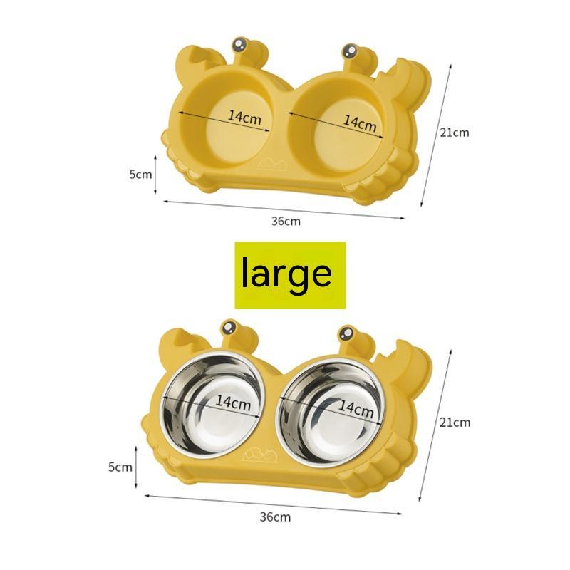 HKM-4636989 Removable Stainless Steel Double Cat Bowl in Vibrant Colors