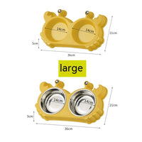 HKM-4636989 Removable Stainless Steel Double Cat Bowl in Vibrant Colors