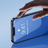 HKM-463699 All Glass Anti Blue Light Tempered Film for iPhone 13 Series - HD Protection and Clean Kit Included