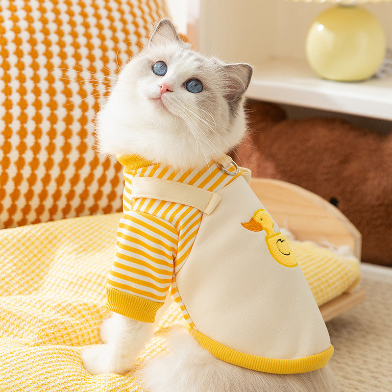 HKM-4637373 Cozy Cartoon Dog Pattern Sweater for Autumn ¨C Yellow & White, Sizes XS-XXL