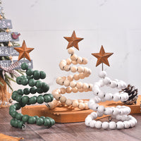 HKM-463763 Charming Wooden Christmas Ornaments with Wrought Iron Accents, 10x10x19cm
