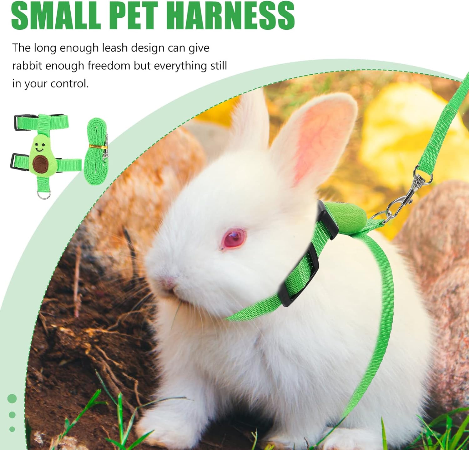 HKM-4638269 Small Pet Harness and Leash Set for Cats and Dogs - Secure and Comfortable Walking Solution