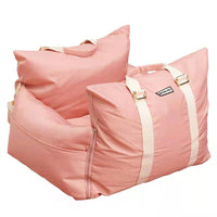 HKM-4639037 Waterproof Dog and Cat Nest with Soft Fabric - Pink and Gray - 53x47x44cm
