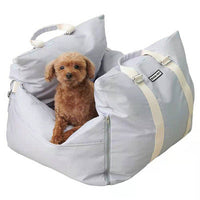HKM-4639037 Waterproof Dog and Cat Nest with Soft Fabric - Pink and Gray - 53x47x44cm