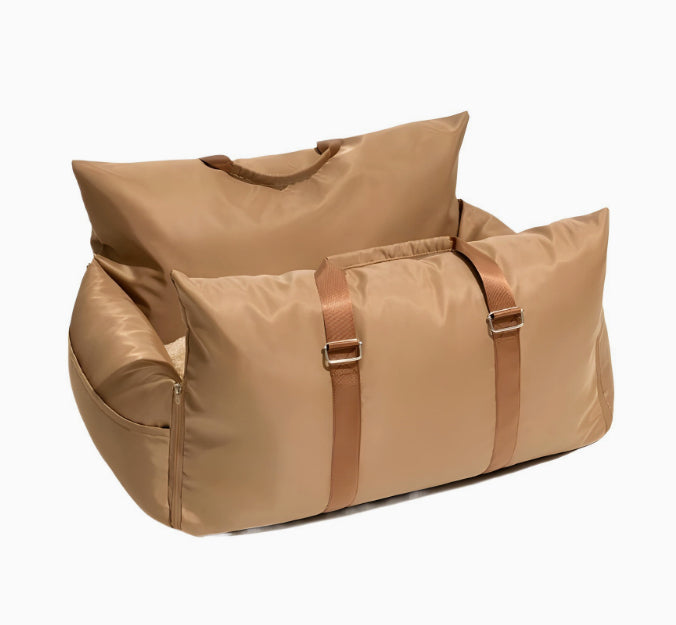 HKM-4639037 Waterproof Dog and Cat Nest with Soft Fabric - Pink and Gray - 53x47x44cm