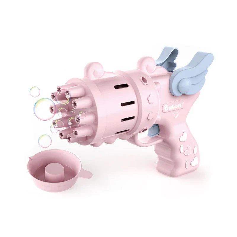 HKM-463955 Battery Operated Bubble Machine for Kids - 10 Holes Fun Outdoor Toy