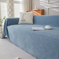 HKM-463955 Chenille Herringbone Pattern Non-slip Sofa Cover - Stain Resistant All-inclusive Protection