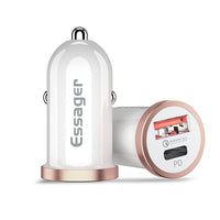 HKM-464019 30W Dual USB & Type-C QC3.0 PD Car Charger with Smart Charging Capability