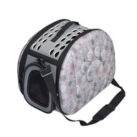 HKM-4640445 Folding Straddle Bag for Pets - Breathable Large Dog Cage Backpack in Pink, Gray, and Yellow, Available in Small and Large Sizes