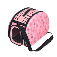 HKM-4640445 Folding Straddle Bag for Pets - Breathable Large Dog Cage Backpack in Pink, Gray, and Yellow, Available in Small and Large Sizes