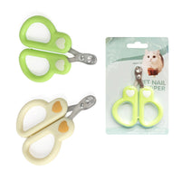 HKM-4640573 Cat Nail Scissors with Anti-Shear Design and Comfortable Grip - Green & Yellow