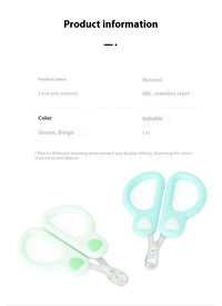 HKM-4640573 Cat Nail Scissors with Anti-Shear Design and Comfortable Grip - Green & Yellow