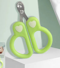 HKM-4640573 Cat Nail Scissors with Anti-Shear Design and Comfortable Grip - Green & Yellow