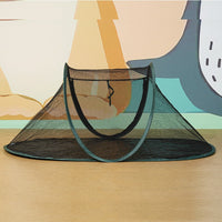 HKM-4640829 Tent Pet Bed for Dogs and Cats - Portable Travel Nest in Black, Green, and Orange Cloth