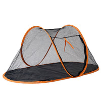 HKM-4640829 Tent Pet Bed for Dogs and Cats - Portable Travel Nest in Black, Green, and Orange Cloth
