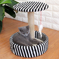 HKM-4640957 Compact Four-Season Cat House with Sisal Toy and Jumping Platform, Ideal for Cats up to 6kg