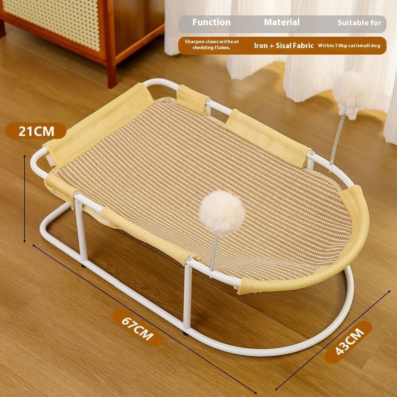 HKM-4641213 Breathable Large Cat and Puppy Kennel in Gray, Yellow, or Linen