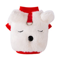 HKM-4641341 Adorable Plush Bear Dog Coat with Leash Ring for Small Dogs