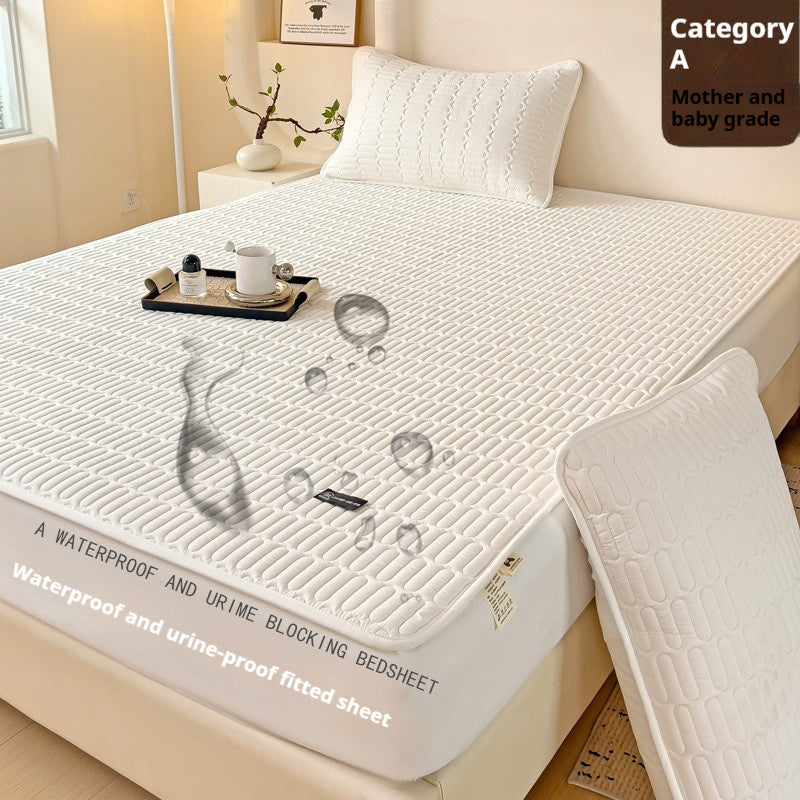 HKM-464147 Cotton Quilted Waterproof Dustproof Mattress Cover - Multiple Sizes Available