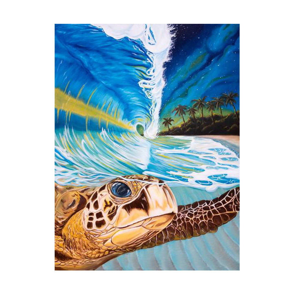 HKM-464147 Digital Oil Painting Kit - Canvas 40x50cm, Includes Brushes, Paint, and Hook for Animal Art