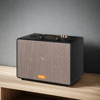 HKM-464147 Portable Wireless Speaker with Built-in Microphone, LED Lighting, and Bluetooth Connectivity for Outdoor Use