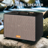 HKM-464147 Portable Wireless Speaker with Built-in Microphone, LED Lighting, and Bluetooth Connectivity for Outdoor Use