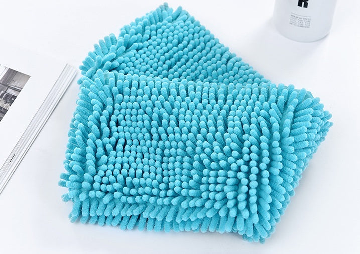 HKM-4642237 Ultra Absorbent Chenille Pet Towel for Dogs and Cats - Available in Blue, Pink, and Purple
