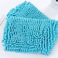 HKM-4642237 Ultra Absorbent Chenille Pet Towel for Dogs and Cats - Available in Blue, Pink, and Purple