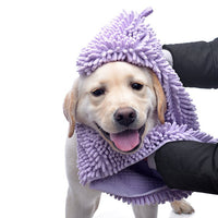 HKM-4642237 Ultra Absorbent Chenille Pet Towel for Dogs and Cats - Available in Blue, Pink, and Purple