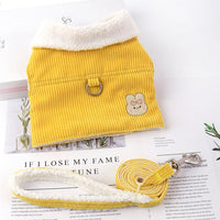 HKM-4642365 Cotton Winter Dog Vest with Fleece Lining and Leash Included